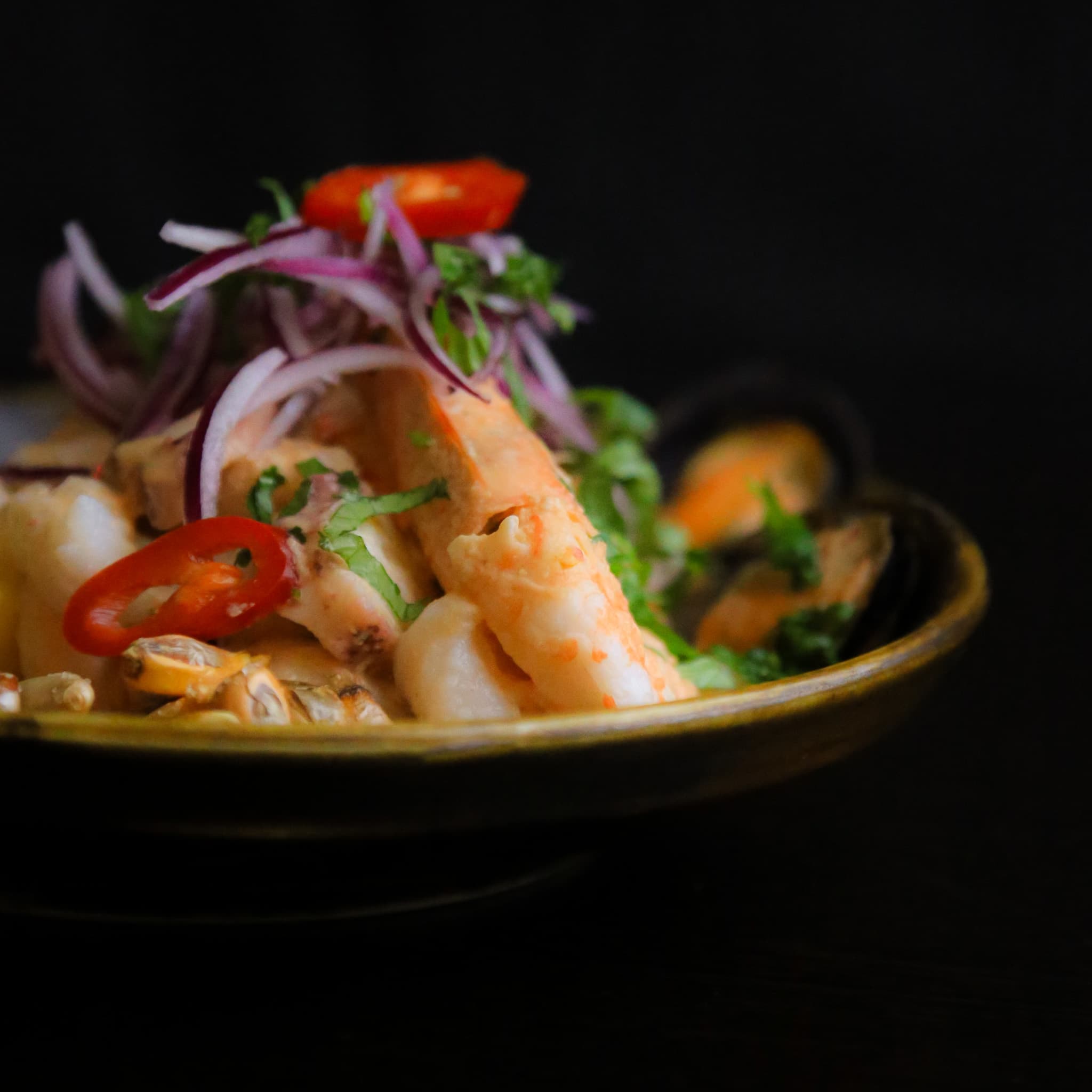 Ceviche with prawns